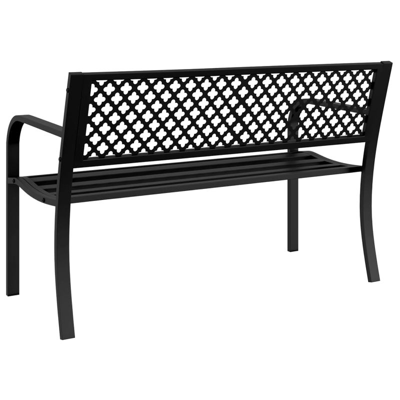 Casa si Gradina - Gradina si terasa - Mobilier exterior - Bancute de gradina - Banca de gradina, negru, 119 cm, otel - Infinity.ro