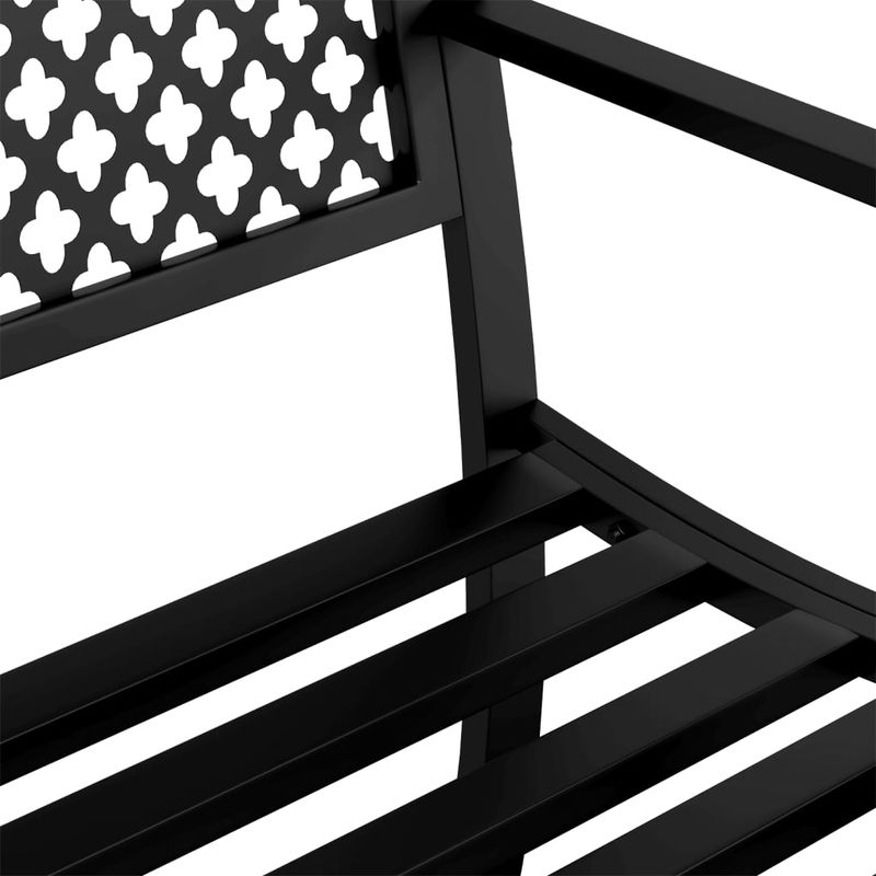 Casa si Gradina - Gradina si terasa - Mobilier exterior - Bancute de gradina - Banca de gradina, negru, 119 cm, otel - Infinity.ro