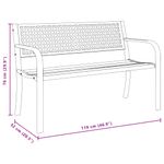 Casa si Gradina - Gradina si terasa - Mobilier exterior - Bancute de gradina - Banca de gradina, negru, 119 cm, otel - Infinity.ro