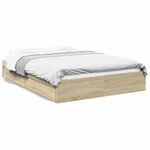 Casa si Gradina - Mobilier - Paturi si accesorii - Paturi - Cadru de pat cu sertare stejar sonoma 150x200 cm lemn prelucrat - Infinity.ro