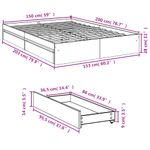 Casa si Gradina - Mobilier - Paturi si accesorii - Paturi - Cadru de pat cu sertare stejar sonoma 150x200 cm lemn prelucrat - Infinity.ro