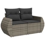 Casa si Gradina - Gradina si terasa - Mobilier exterior - Seturi mobila gradina - Set mobilier gradina cu perne, 6 piese, gri, poliratan - Infinity.ro