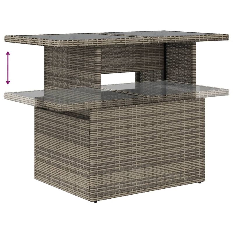 Casa si Gradina - Gradina si terasa - Mobilier exterior - Seturi mobila gradina - Set mobilier gradina cu perne, 6 piese, gri, poliratan - Infinity.ro