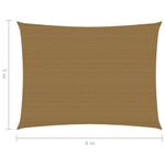 Casa si Gradina - Gradina si terasa - Umbrele si pavilioane - Umbrele - Panza parasolar, gri taupe, 5x6 m, HDPE, 160 g/m² - Infinity.ro