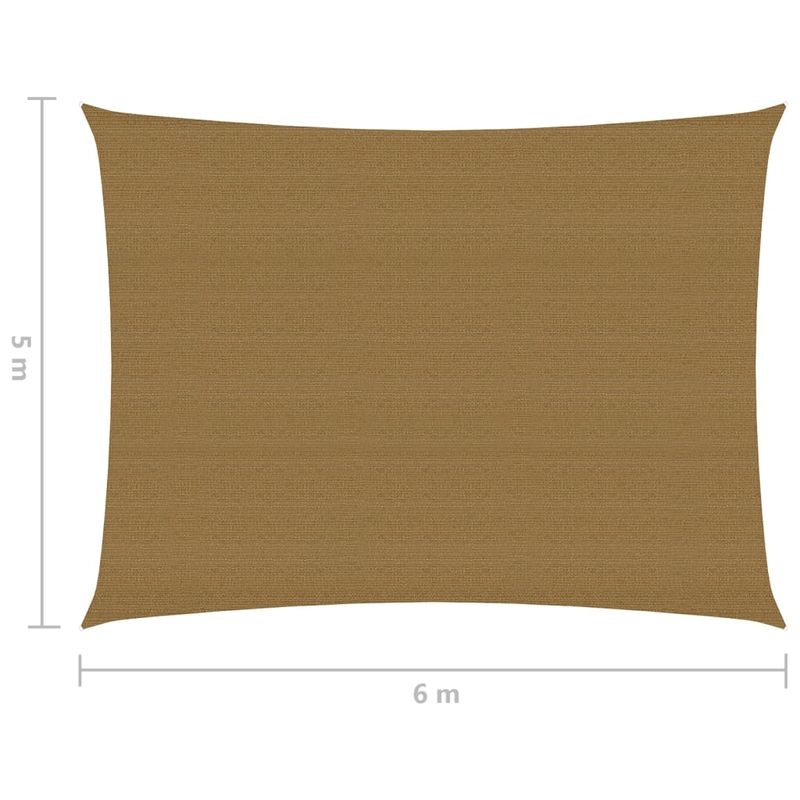 Casa si Gradina - Gradina si terasa - Umbrele si pavilioane - Umbrele - Panza parasolar, gri taupe, 5x6 m, HDPE, 160 g/m² - Infinity.ro