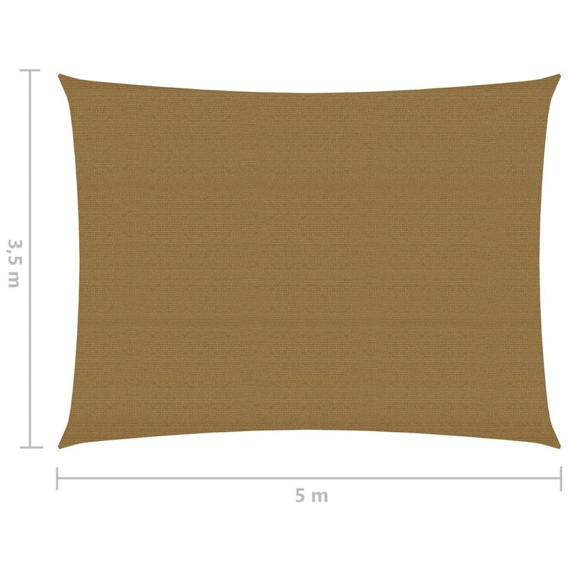 Casa si Gradina - Gradina si terasa - Umbrele si pavilioane - Umbrele - Panza parasolar, gri taupe, 3,5x5 m, HDPE, 160 g/m² - Infinity.ro