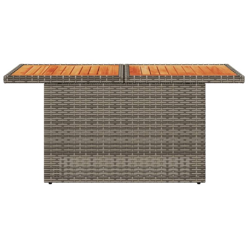Casa si Gradina - Gradina si terasa - Mobilier exterior - Mese gradina - Masa de gradina, gri, 100x55x73 cm, poliratan si lemn de acacia - Infinity.ro