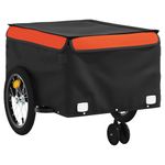 Sport si Outdoor - Ciclism - Accesorii pentru biciclete - Remorci biciclete - Remorca pentru biciclete, negru și portocaliu, 45 kg, fier, mărime 62.5x124x52 cm - Infinity.ro