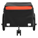 Sport si Outdoor - Ciclism - Accesorii pentru biciclete - Remorci biciclete - Remorca pentru biciclete, negru și portocaliu, 45 kg, fier, mărime 62.5x124x52 cm - Infinity.ro