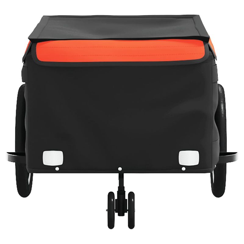 Sport si Outdoor - Ciclism - Accesorii pentru biciclete - Remorci biciclete - Remorca pentru biciclete, negru și portocaliu, 45 kg, fier, mărime 62.5x124x52 cm - Infinity.ro