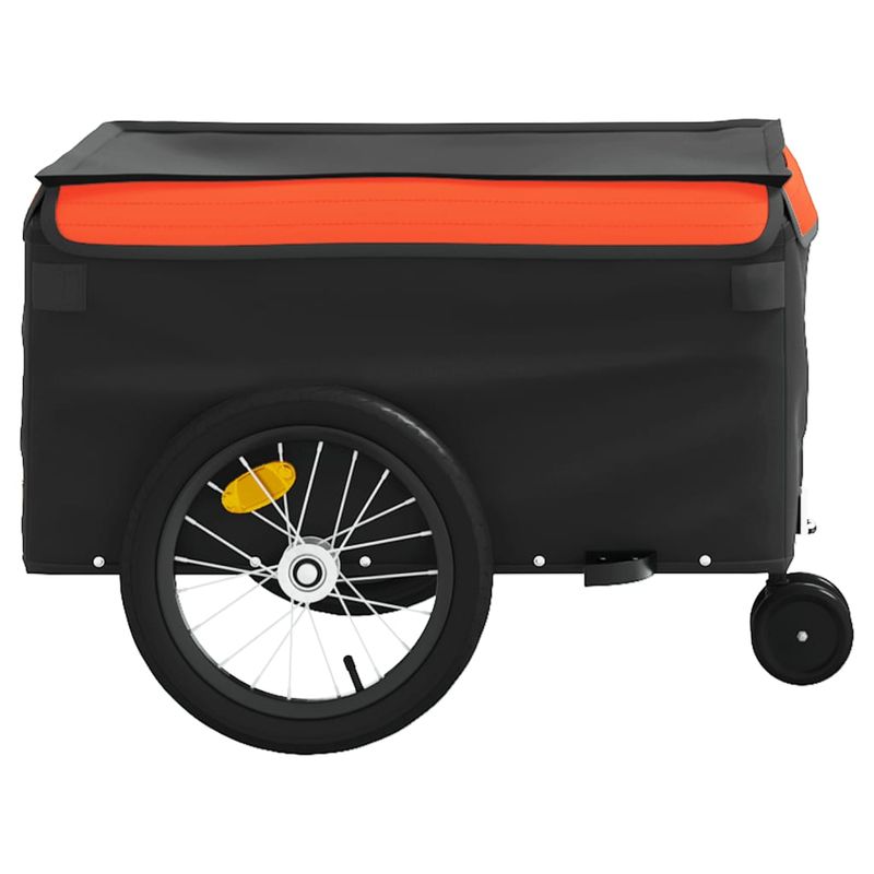 Sport si Outdoor - Ciclism - Accesorii pentru biciclete - Remorci biciclete - Remorca pentru biciclete, negru și portocaliu, 45 kg, fier, mărime 62.5x124x52 cm - Infinity.ro