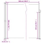 Casa si Gradina - Gradina si terasa - Umbrele si pavilioane - Umbrele - Copertina laterala retractabila, alb, 200x500 cm - Infinity.ro