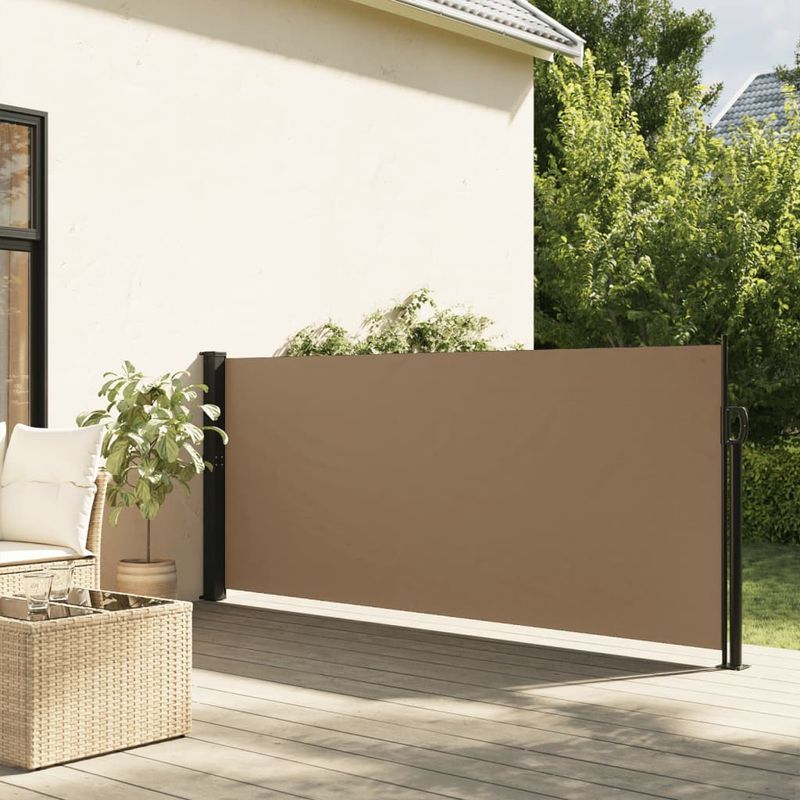 Casa si Gradina - Gradina si terasa - Umbrele si pavilioane - Umbrele - Copertina laterala retractabila, gri taupe, 140x500 cm - Infinity.ro