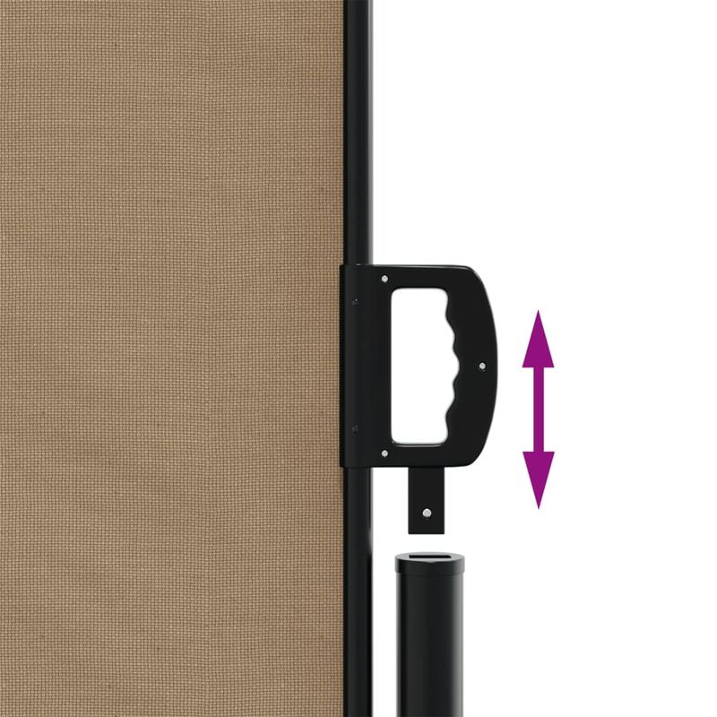 Casa si Gradina - Gradina si terasa - Umbrele si pavilioane - Umbrele - Copertina laterala retractabila, gri taupe, 140x500 cm - Infinity.ro