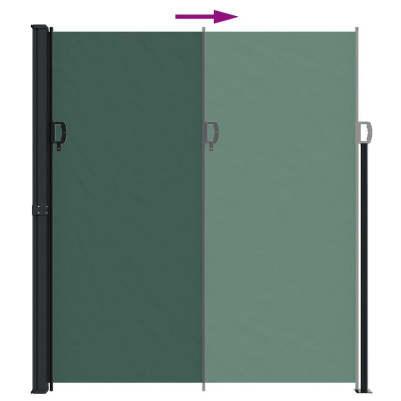 Casa si Gradina - Gradina si terasa - Umbrele si pavilioane - Umbrele - Copertina laterala retractabila, verde inchis, 220x600 cm - Infinity.ro