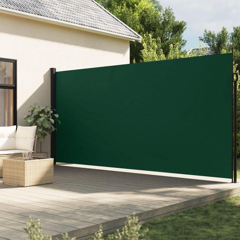 Casa si Gradina - Gradina si terasa - Umbrele si pavilioane - Umbrele - Copertina laterala retractabila, verde inchis, 200x500 cm - Infinity.ro