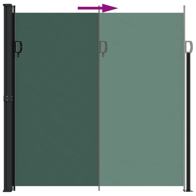 Casa si Gradina - Gradina si terasa - Umbrele si pavilioane - Umbrele - Copertina laterala retractabila, verde inchis, 200x500 cm - Infinity.ro