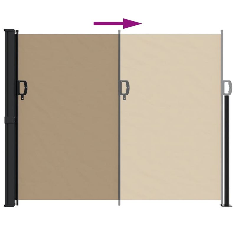 Casa si Gradina - Gradina si terasa - Umbrele si pavilioane - Umbrele - Copertina laterala retractabila, gri taupe, 160x500 cm - Infinity.ro