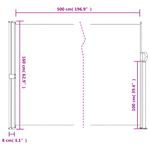 Casa si Gradina - Gradina si terasa - Umbrele si pavilioane - Umbrele - Copertina laterala retractabila, gri taupe, 160x500 cm - Infinity.ro