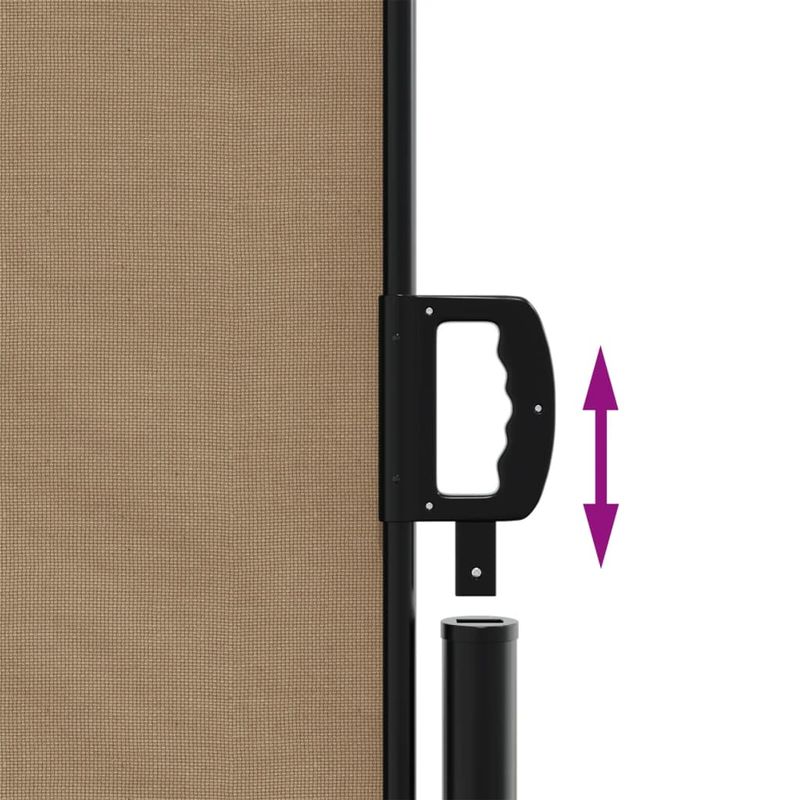 Casa si Gradina - Gradina si terasa - Umbrele si pavilioane - Umbrele - Copertina laterala retractabila, gri taupe, 140x600 cm - Infinity.ro