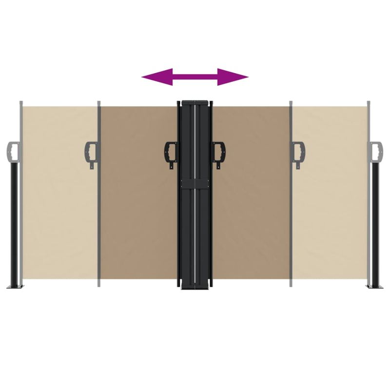 Casa si Gradina - Gradina si terasa - Umbrele si pavilioane - Umbrele - Copertina laterala retractabila, gri taupe, 120 x 600 cm - Infinity.ro