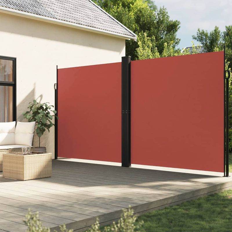 Casa si Gradina - Gradina si terasa - Umbrele si pavilioane - Umbrele - Copertina laterala retractabila, caramiziu, 200x1200 cm - Infinity.ro