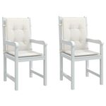 Casa si Gradina - Textile si covoare - Perne si pilote - Perne decorative - Perne scaun cu spatar scund 2buc. melanj crem 100x50x4cm textil - Infinity.ro