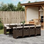 Casa si Gradina - Gradina si terasa - Mobilier exterior - Seturi mobila gradina - Set mobilier de gradina cu perne, 9 piese, maro, poliratan - Infinity.ro