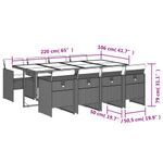 Casa si Gradina - Gradina si terasa - Mobilier exterior - Seturi mobila gradina - Set mobilier de gradina cu perne, 9 piese, maro, poliratan - Infinity.ro