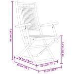 Casa si Gradina - Gradina si terasa - Mobilier exterior - Scaune si sezlonguri gradina - Scaune de gradina pliabile, 2 buc., 53x66x99 cm, bambus - Infinity.ro