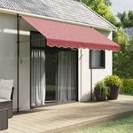 Casa si Gradina - Gradina si terasa - Umbrele si pavilioane - Umbrele - Panza de rezerva fald copertina, visiniu 3 m dungi - Infinity.ro