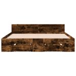 Casa si Gradina - Mobilier - Paturi si accesorii - Paturi - Cadru pat cu sertare stejar fumuriu 120x200 cm lemn prelucrat - Infinity.ro