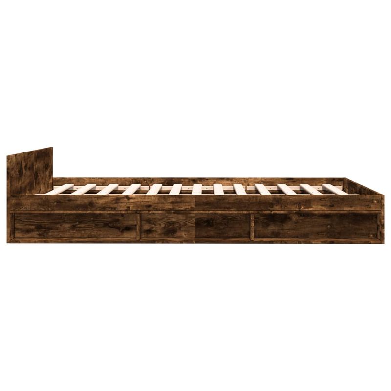 Casa si Gradina - Mobilier - Paturi si accesorii - Paturi - Cadru pat cu sertare stejar fumuriu 120x200 cm lemn prelucrat - Infinity.ro
