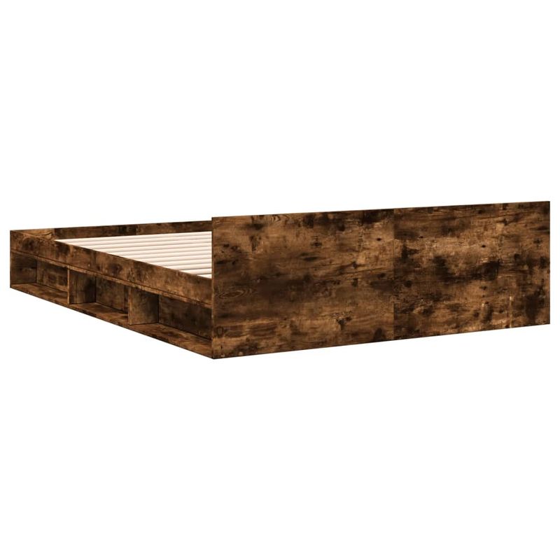 Casa si Gradina - Mobilier - Paturi si accesorii - Paturi - Cadru pat cu sertare stejar fumuriu 120x200 cm lemn prelucrat - Infinity.ro