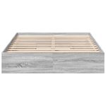 Casa si Gradina - Mobilier - Paturi si accesorii - Paturi - Cadru de pat cu sertare gri sonoma 120x190 cm lemn prelucrat - Infinity.ro