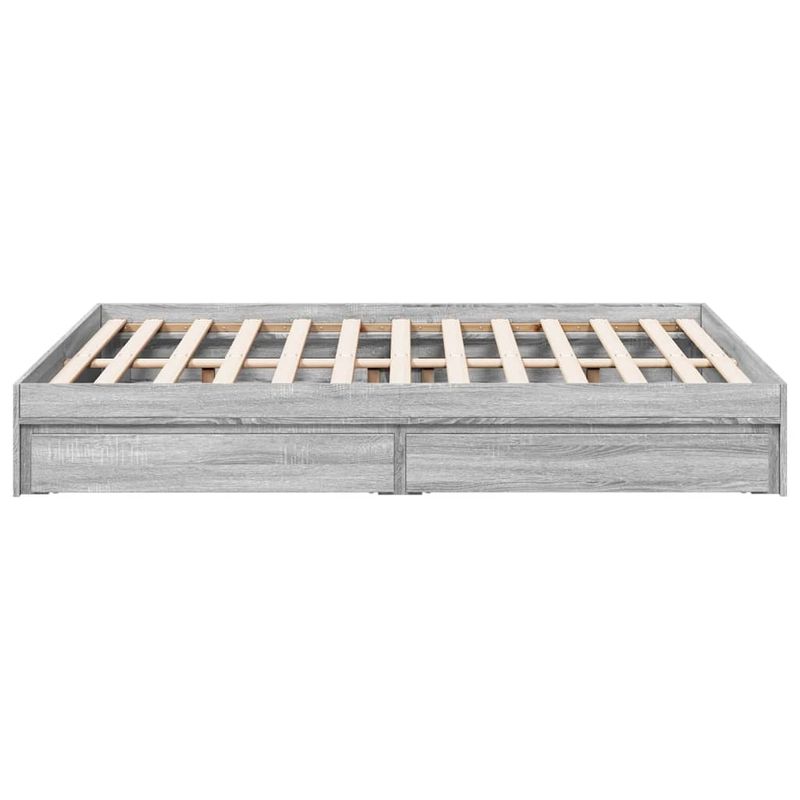 Casa si Gradina - Mobilier - Paturi si accesorii - Paturi - Cadru de pat cu sertare gri sonoma 120x190 cm lemn prelucrat - Infinity.ro