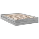 Casa si Gradina - Mobilier - Paturi si accesorii - Paturi - Cadru de pat cu sertare gri sonoma 120x190 cm lemn prelucrat - Infinity.ro