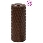 Casa si Gradina - Gradina si terasa - Garduri, panouri si accesorii - Paravan pentru balcon 5 buc. maro si negru 255x19 cm poliratan - Infinity.ro