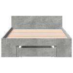 Casa si Gradina - Mobilier - Paturi si accesorii - Paturi - Cadru de pat cu sertar, gri beton, 90x200 cm, lemn prelucrat - Infinity.ro