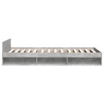 Casa si Gradina - Mobilier - Paturi si accesorii - Paturi - Cadru de pat cu sertar, gri beton, 90x200 cm, lemn prelucrat - Infinity.ro