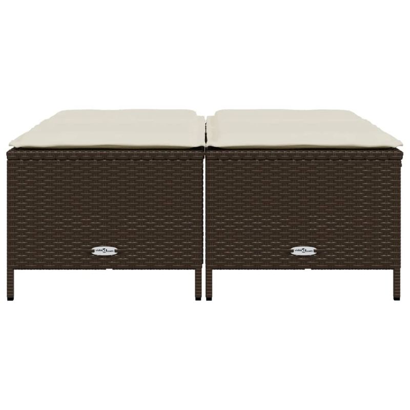 Casa si Gradina - Gradina si terasa - Mobilier exterior - Scaune si sezlonguri gradina - Scaune gradina cu perne, 4 buc., maro, poliratan - Infinity.ro