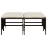 Casa si Gradina - Gradina si terasa - Mobilier exterior - Scaune si sezlonguri gradina - Scaune gradina cu perne, 4 buc., maro, poliratan - Infinity.ro