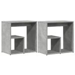 Casa si Gradina - Mobilier - Mese si birouri - Mese living - Masa laterala, 2 buc., gri beton, 50x30x50 cm, PAL - Infinity.ro