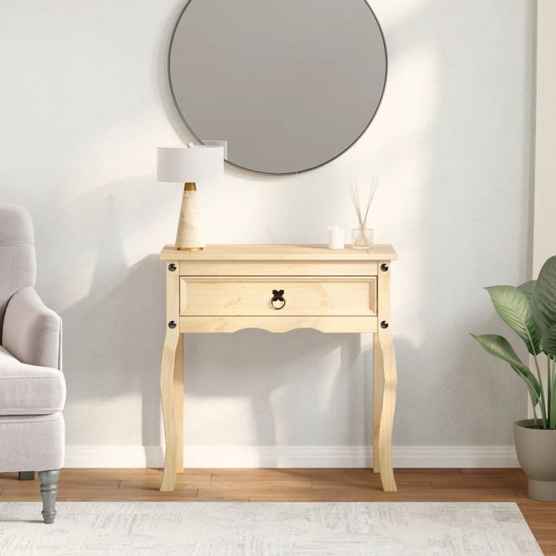 Casa si Gradina - Mobilier - Comode si corpuri - Console - Masuta consola Corona, 73x35x73 cm, lemn masiv de pin - Infinity.ro
