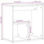 Casa si Gradina - Mobilier - Mese si birouri - Mese living - Masa laterala, 2 buc., gri beton, 50x30x50 cm, PAL - Infinity.ro