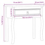 Casa si Gradina - Mobilier - Comode si corpuri - Console - Masuta consola Corona, 73x35x73 cm, lemn masiv de pin - Infinity.ro