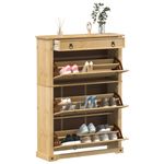 Casa si Gradina - Mobilier - Organizare si depozitare - Organizator incaltaminte - Dulap pantofi "Corona", 99x32x138 cm, lemn masiv de pin - Infinity.ro