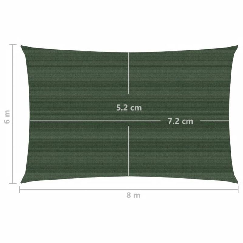 Casa si Gradina - Gradina si terasa - Umbrele si pavilioane - Umbrele - Panza parasolar, verde inchis, 6x8 m, HDPE, 160 g/m² - Infinity.ro