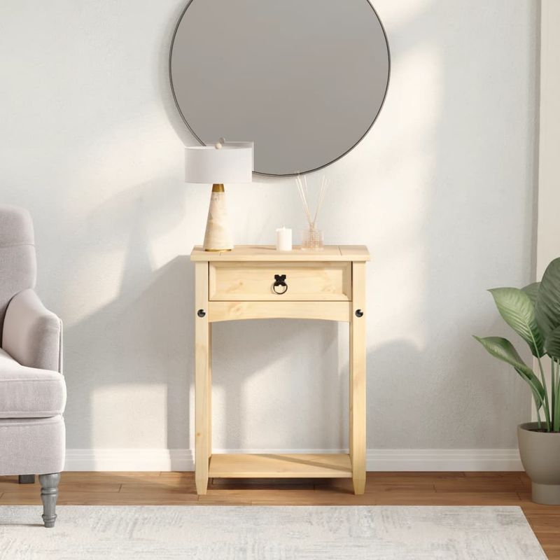 Casa si Gradina - Mobilier - Comode si corpuri - Console - Masuta consola Corona, 55x35x73 cm, lemn masiv de pin - Infinity.ro