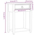 Casa si Gradina - Mobilier - Comode si corpuri - Console - Masuta consola Corona, 55x35x73 cm, lemn masiv de pin - Infinity.ro